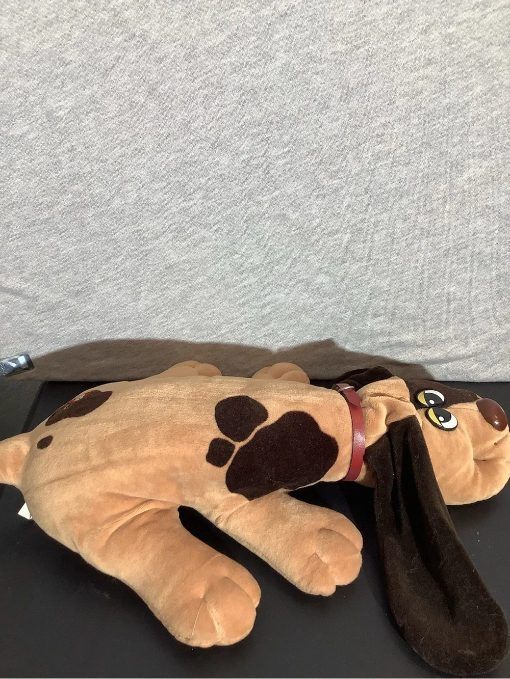 Vintage 1985 Collectors Pound Puppy plush in Brown and Dark Brown
